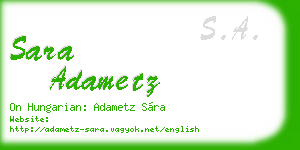 sara adametz business card